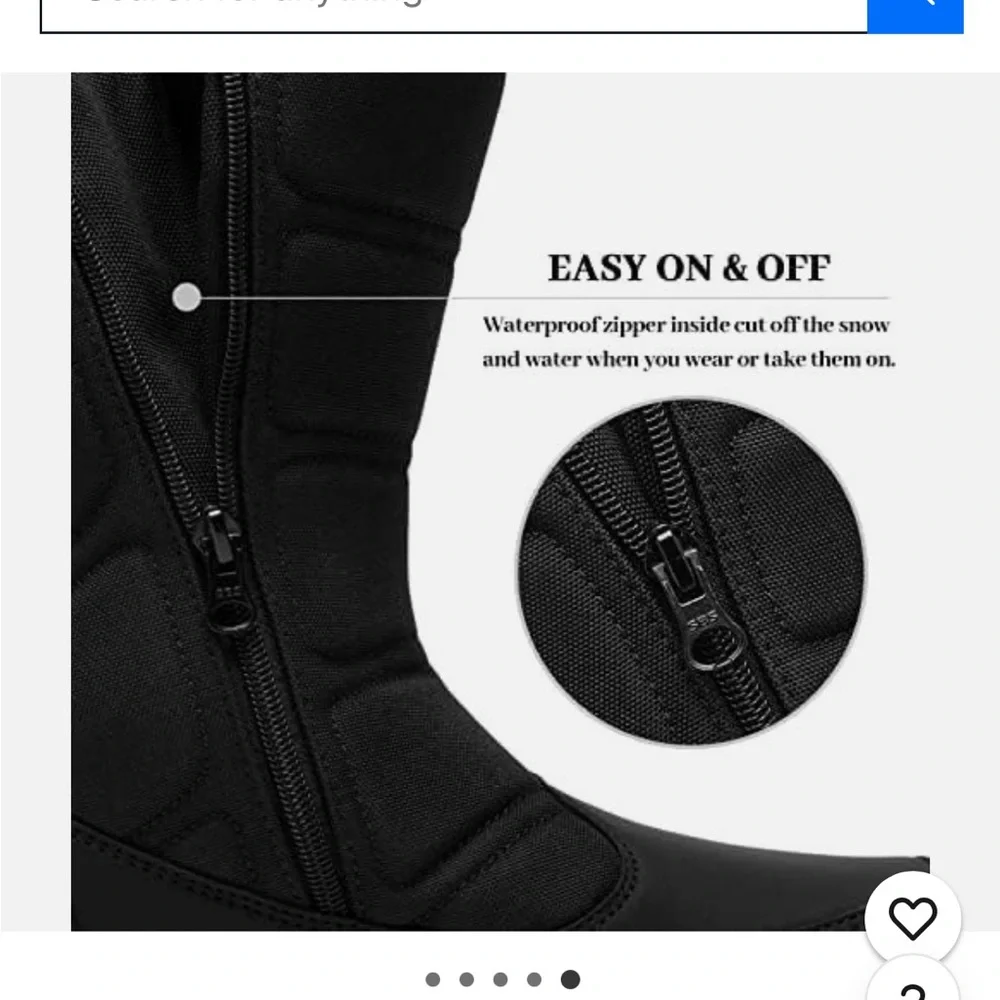 Men's Black Insulated Rain & Snow Boots